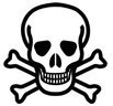 danger symbol of skull