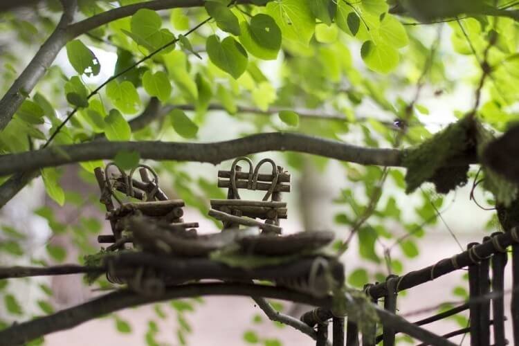 Fairy chairs on a tree branch